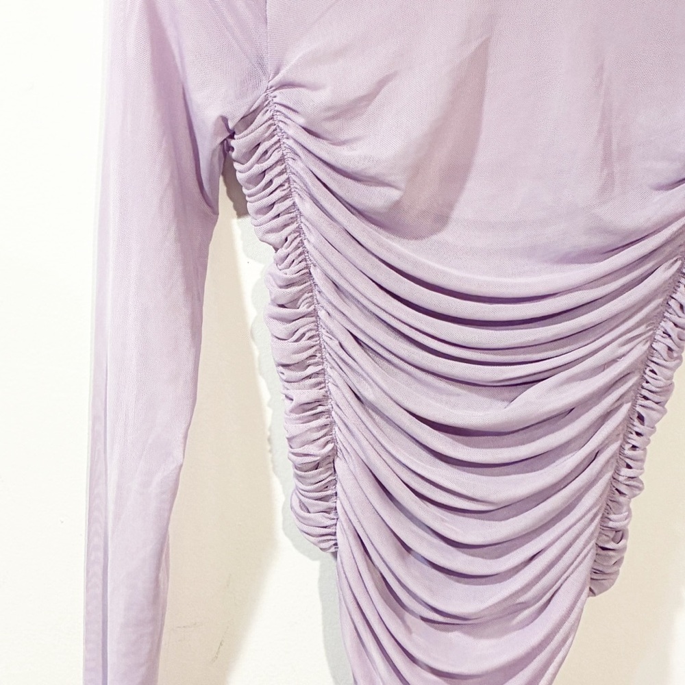 Free People Intimately Under It‎ All Mesh Ruched Sheer Sexy Bodysuit Medium NEW - Picture 3 of 7